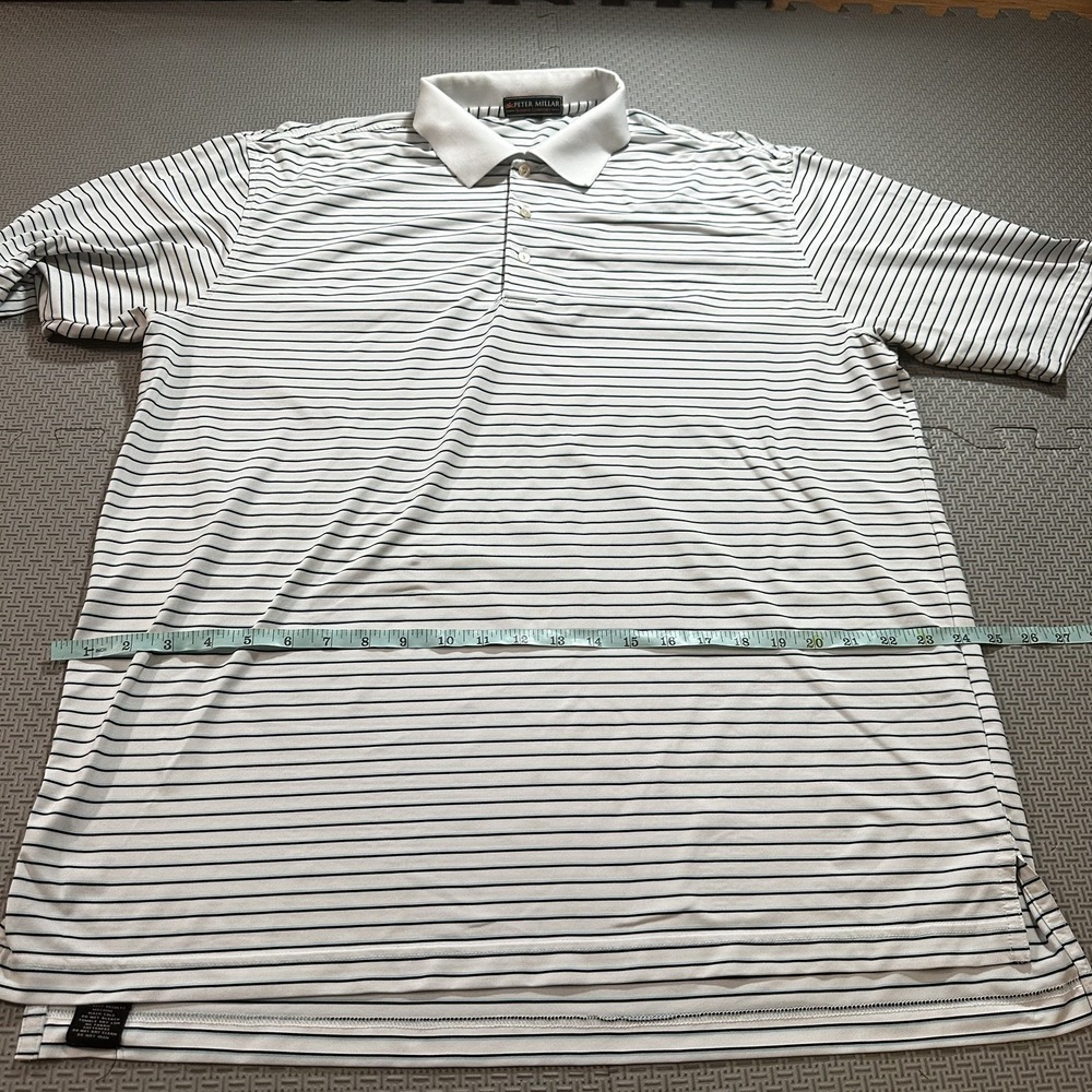 Peter Millar Golf Summer Comfort Stripe Performance Polo Shirt Mens XL Crown - Picture 7 of 7